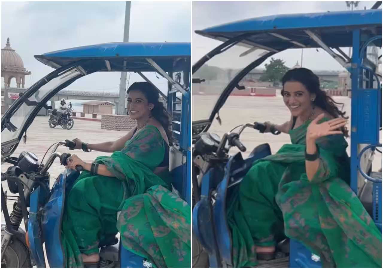 काम पर जाने के लिए भोजपुरी एक्‍ट्रेस अक्षरा सिंह ने की ऑटोरिक्शा की सवारी